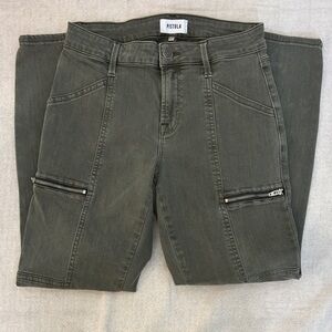 Pistola Khaki Zippered Cargo Pants